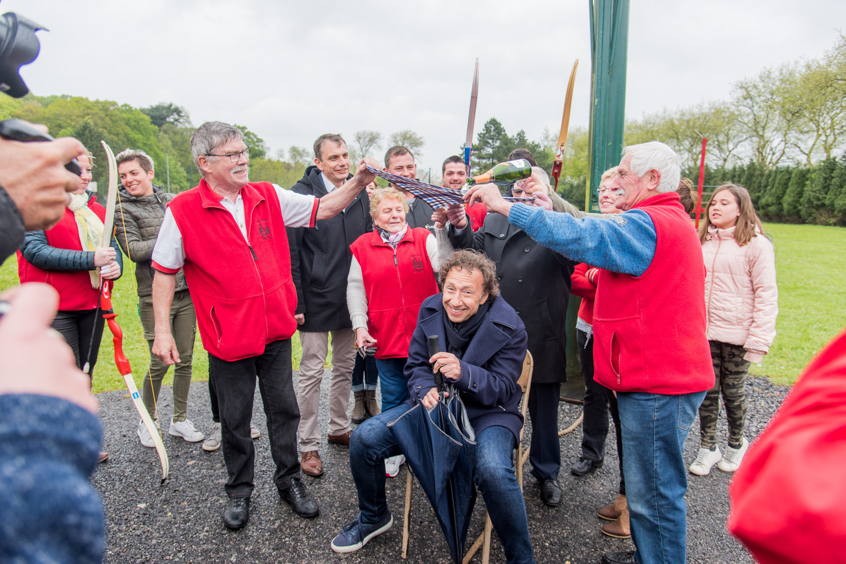 Cassel concours aux villages préférés des français. Tir à la Perche Verticale.